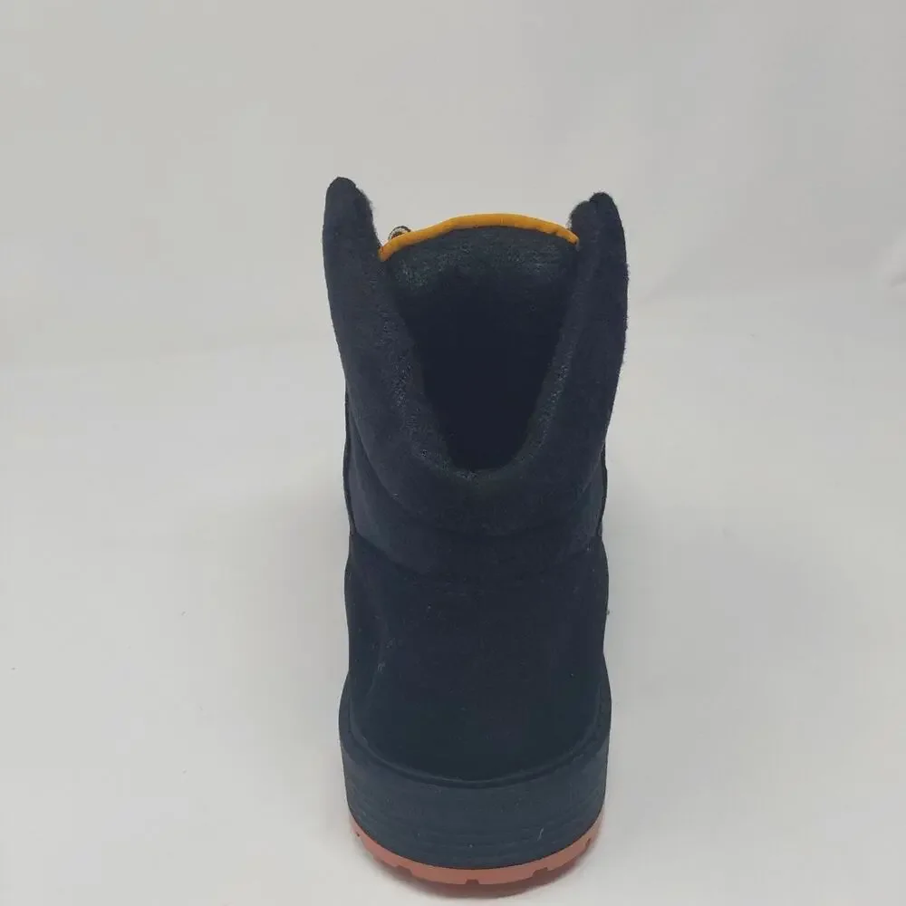 Mens Yellow Black Hiking Boots Lace Up Outdoor Work Boots Size 8.5 US/ 42 EU
